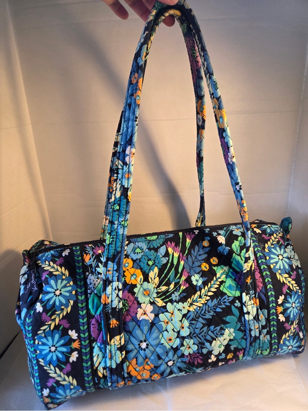 Vera Bradley QuiltedMidnight Blue Weekender Bag Blue Black Womens Overnight Bag